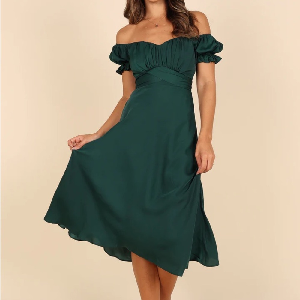 Emerald Green Midi Dress